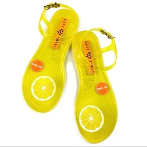 katy perry jelly sandals lemon smell sz9